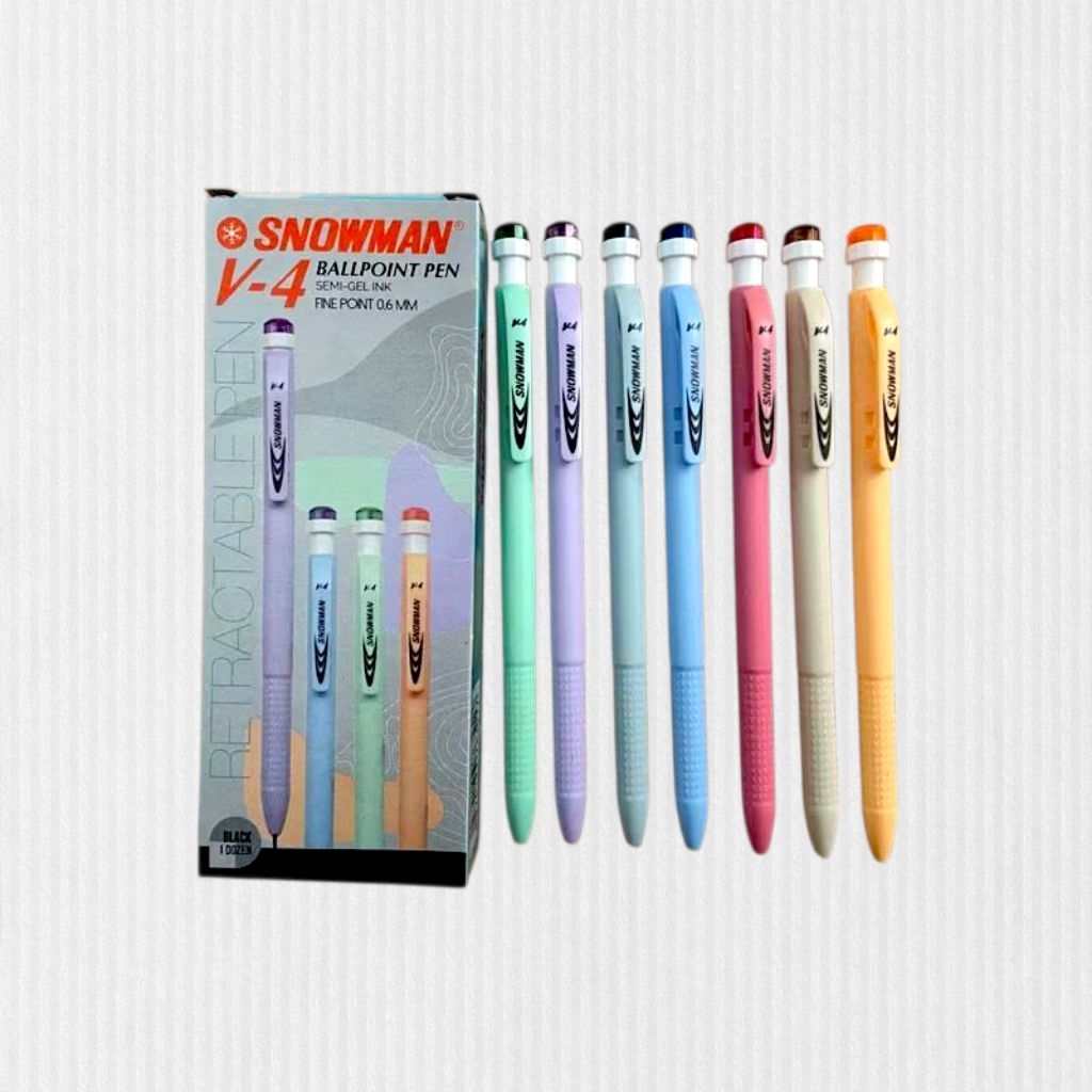

Pulpen Snowman V4 Pastel/ Bolpen Cetek Snowman / Pen / Ballpoint Pen Snowman 0.6mm