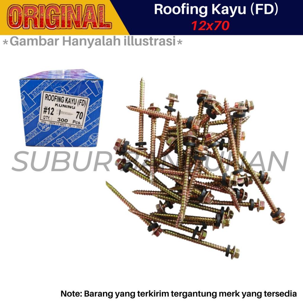 [PER PCS] Sekrup ROOFING KAYU / ROOFING KASAR 12X70 (7.5 cm)