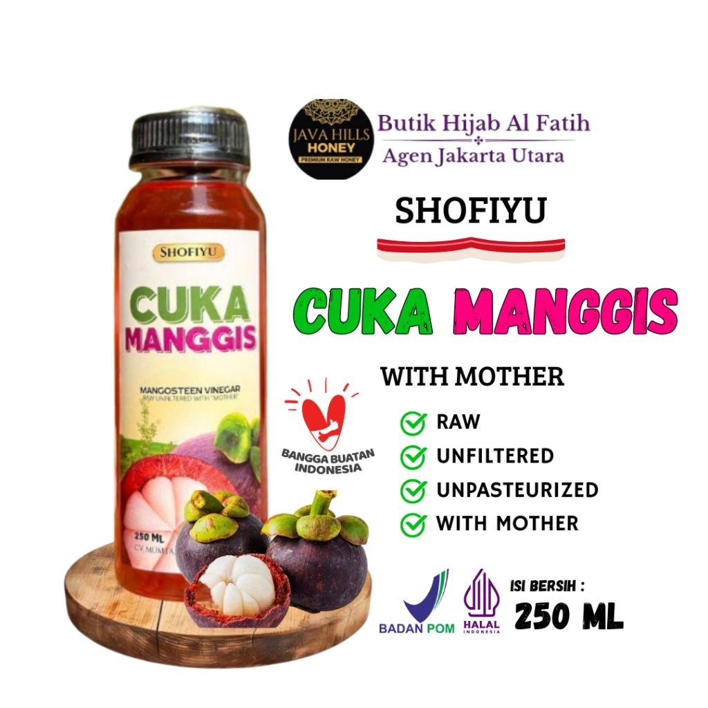 

Original Cuka Manggis Shofiyu Mangosten Vineger With Mother Untuk Tubuh Detok Alami 250ML COD