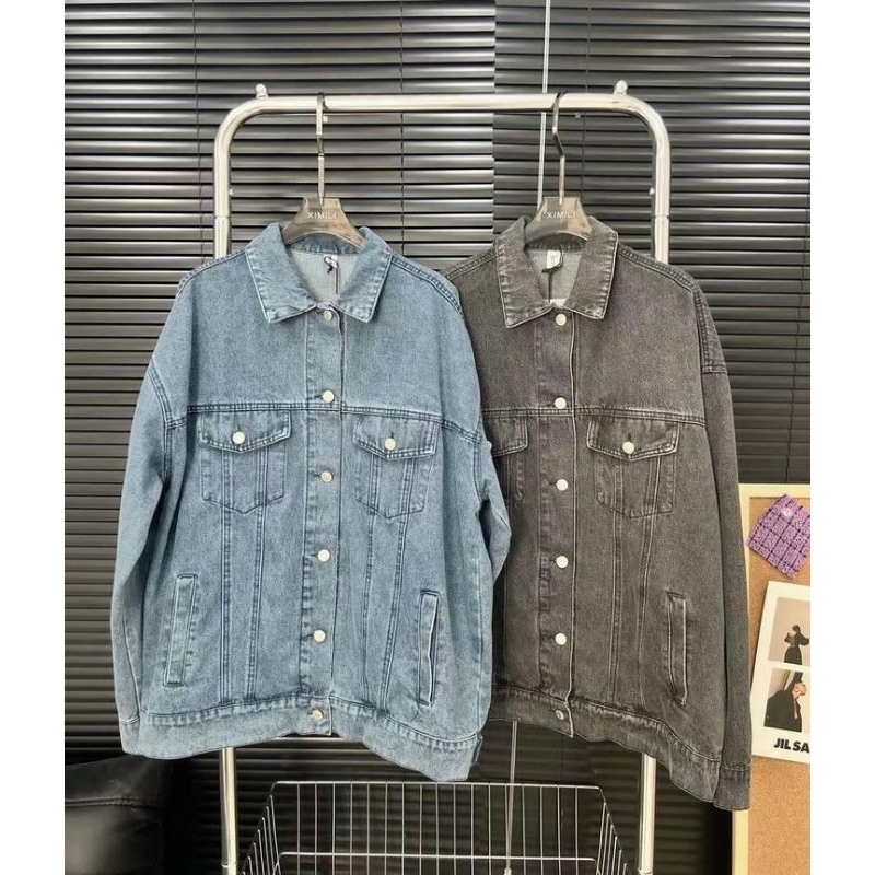 JACKET DENIM WANITA OVERSIZE