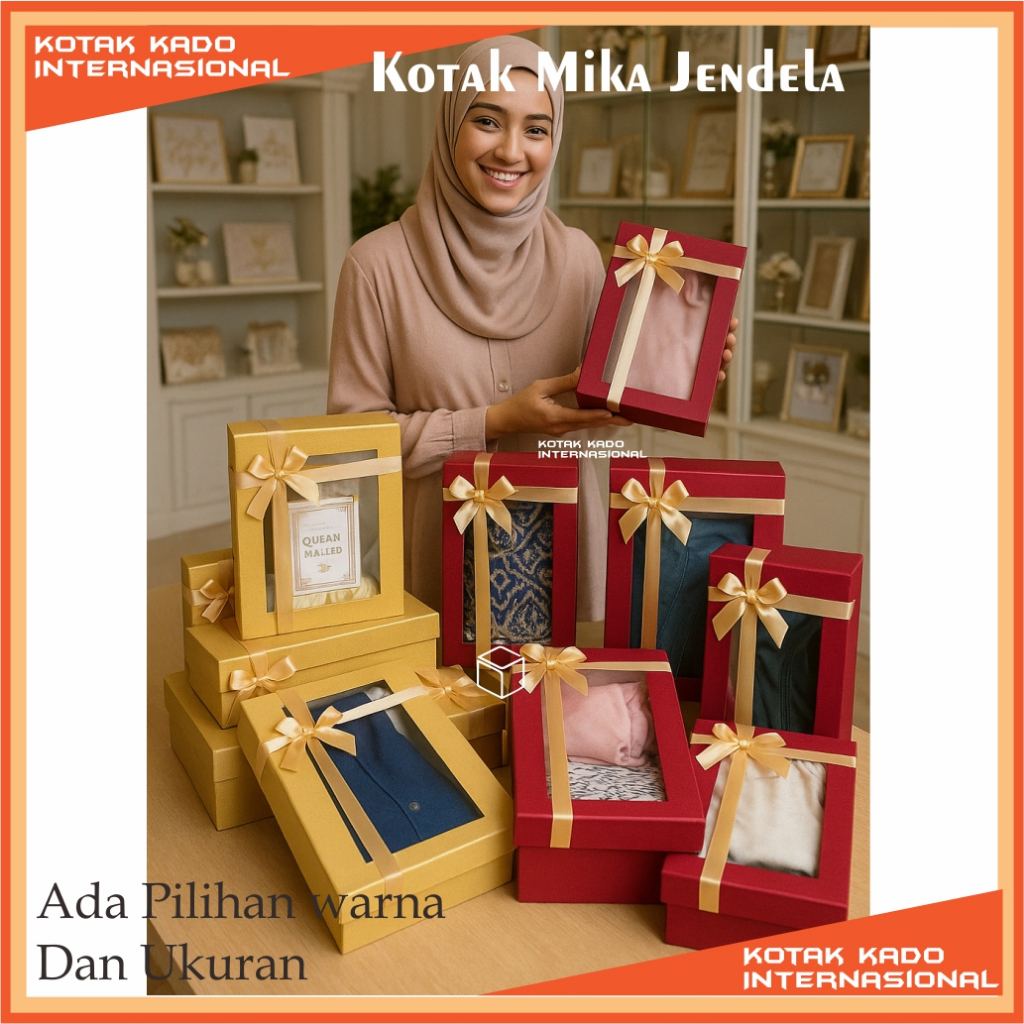 

Kotak Seserahan Pernikahan Mika hantaran PLUS PITA Masukkan keranjang ada 5 ukuran