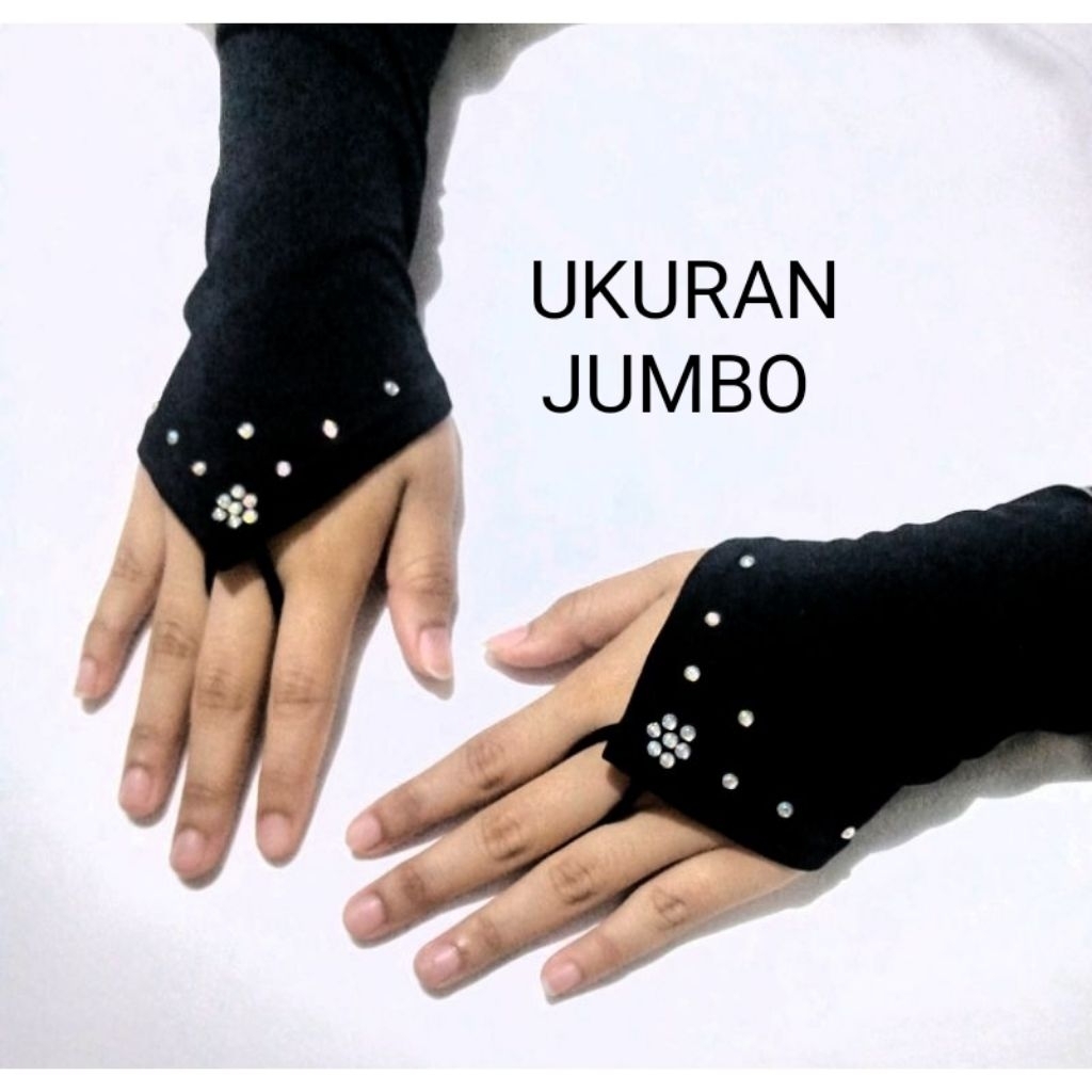 manset tangan motif diamond kristal bentuk bunga ukuran JUMBO