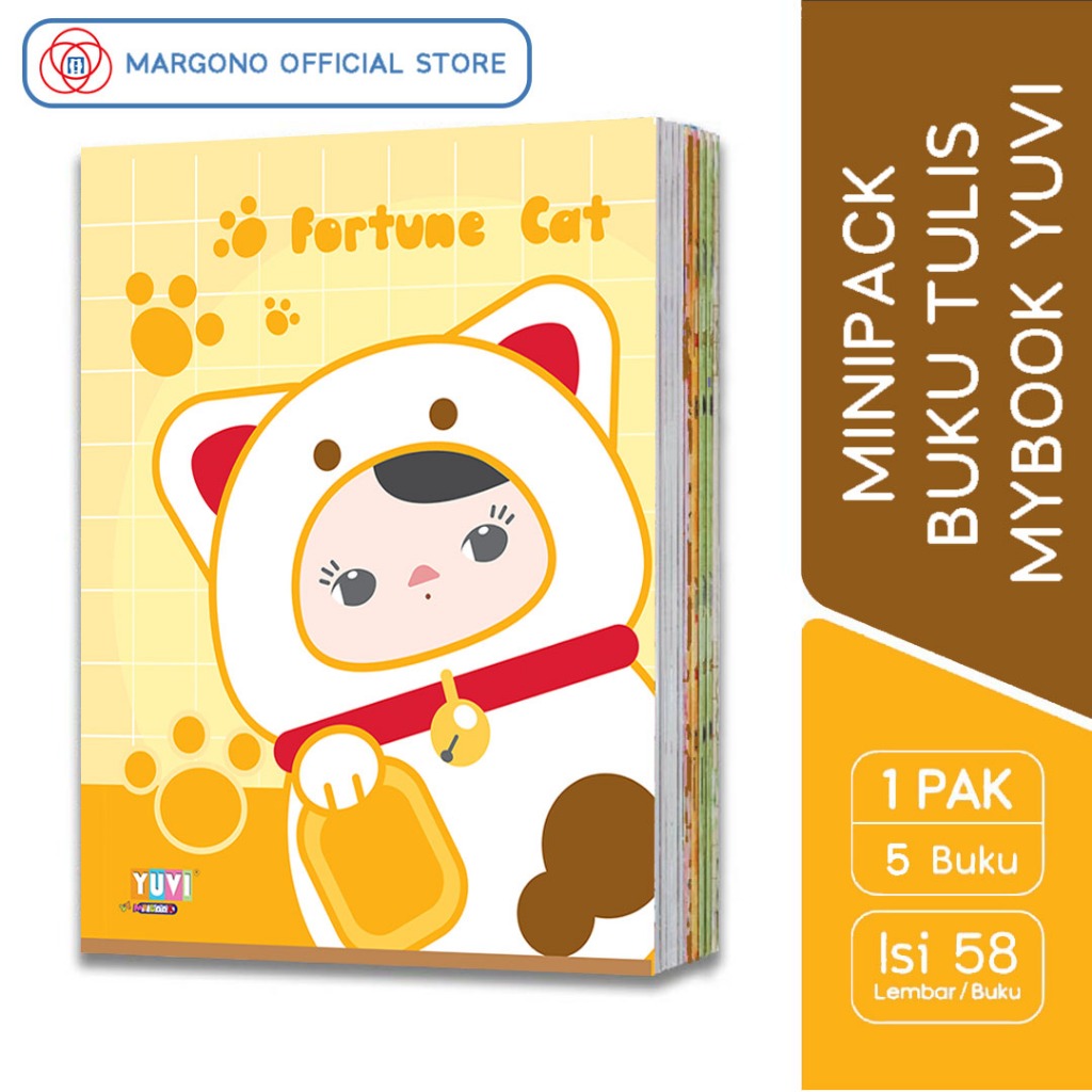 

[MINI PACK] My Book Yuvi Buku Tulis Tebal A5 58 Lembar - 5 Buku