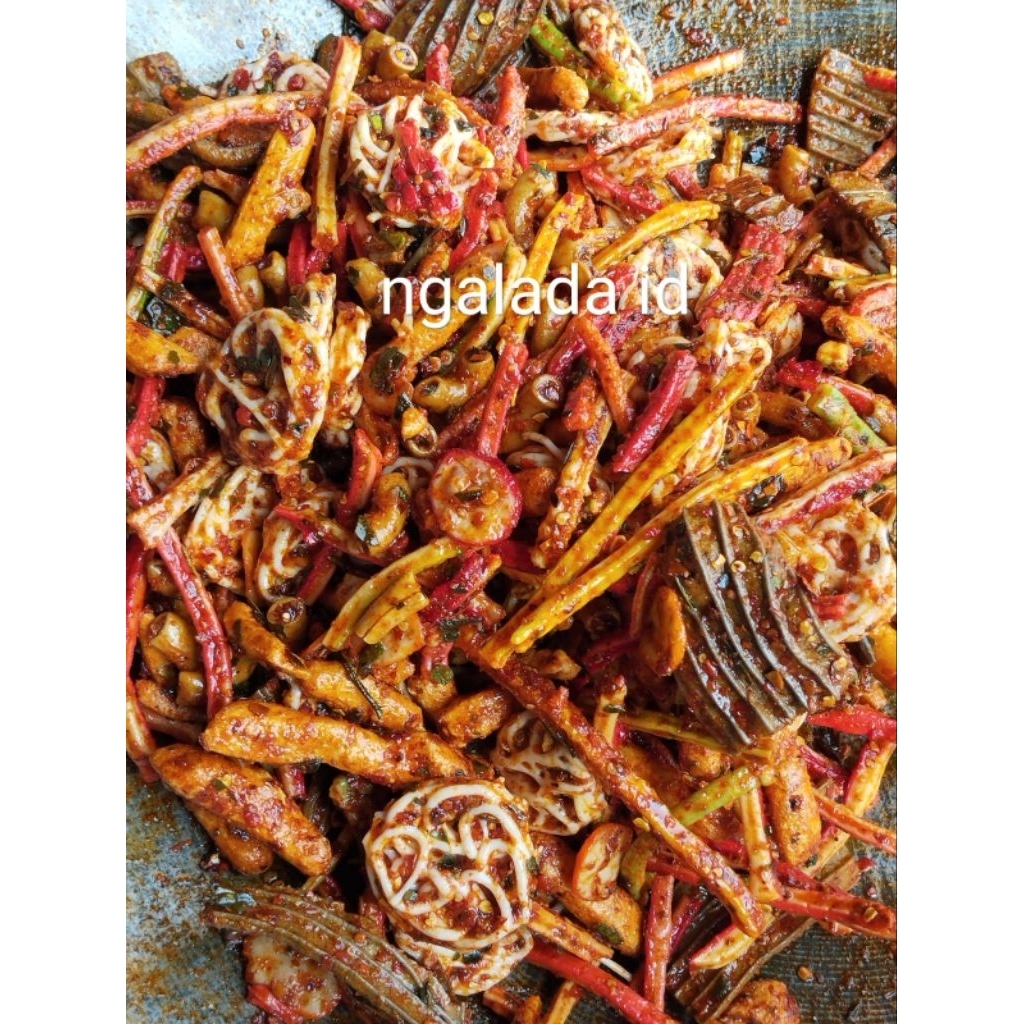 

Seblak mix campur 500gram pedas daun jeruk