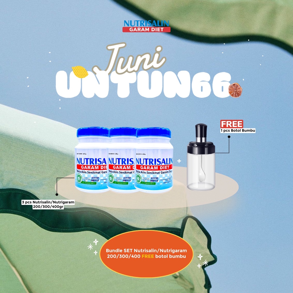 

3pcs Nutrisalin 400 gram FREE Botol Bumbu Premium