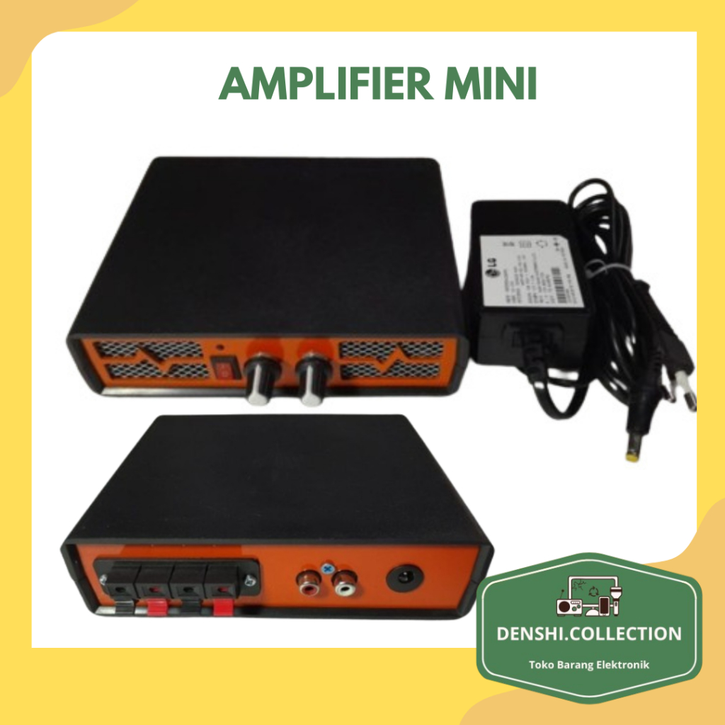 Amplifier Mini I Amplifier Rakitan I Power Ampli Mini 12 volt stereo - Black Orange