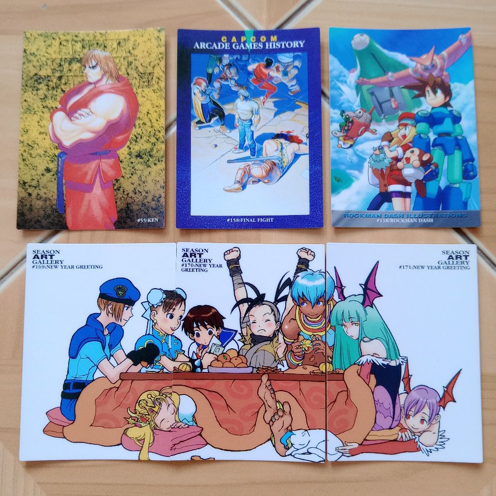 kartu sambung street fighter capcom world 97/98 vintage 1997/98 bandai original japan carddass maste