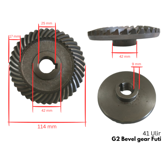 Bevel Gear G2 untuk Gearbox Futi