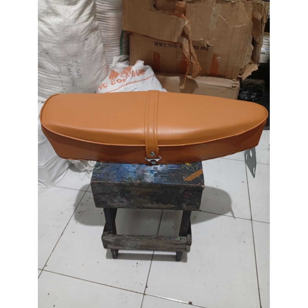 Jok Aquila warna coklat vespa super sprint PX PS Exclusive