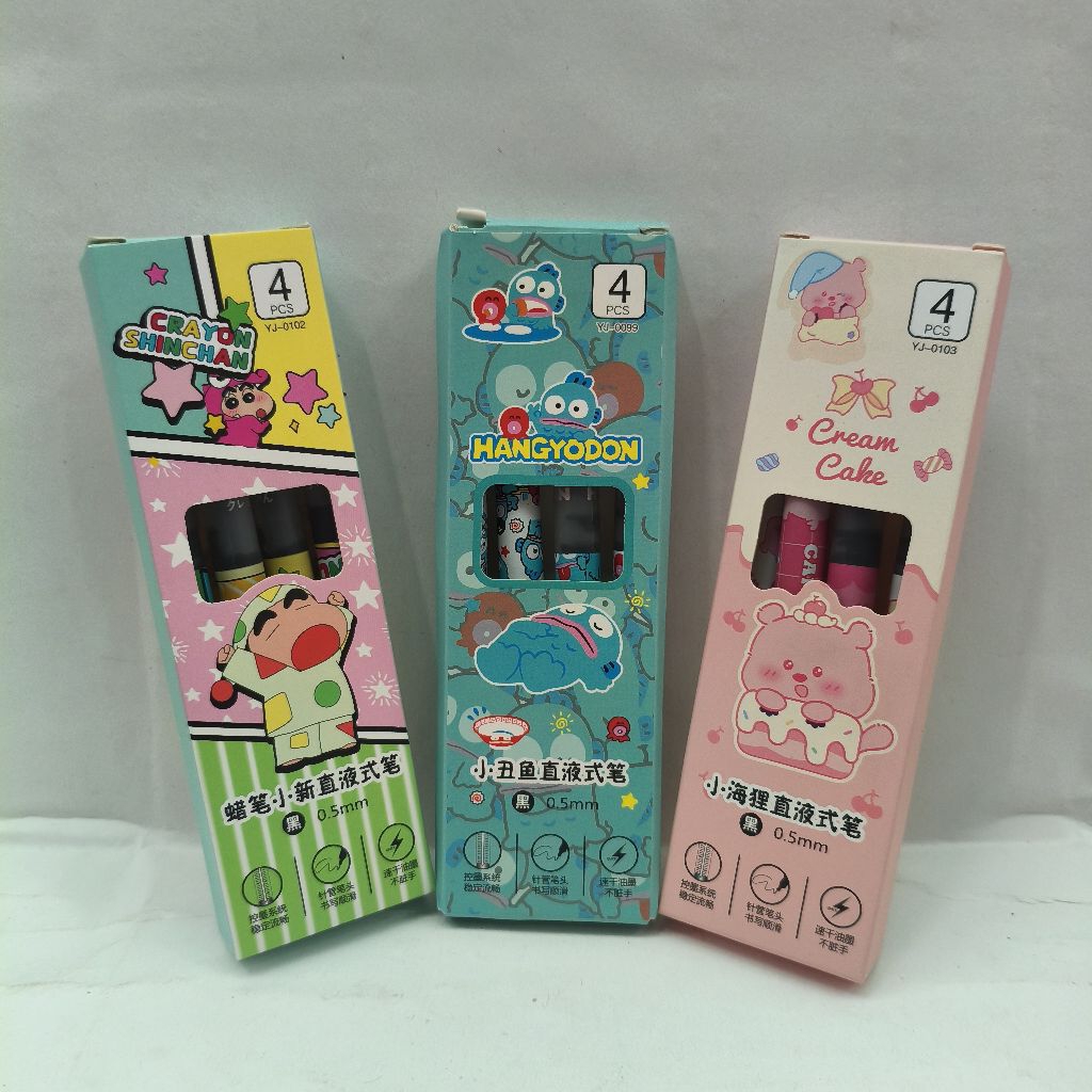 

BOLPEN SEMI GEL MOTIF KARAKTER 4pcs (3varian) / pack