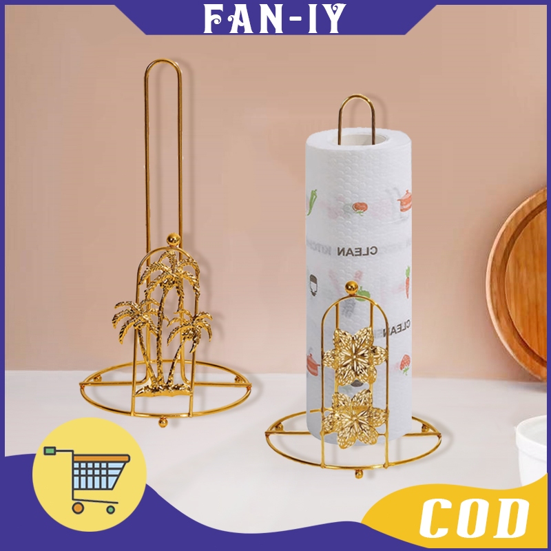 Tempat Tisu Besi Emas Minimalis Wadah Tisu Gulung Dapur Emas Gaya Nordik