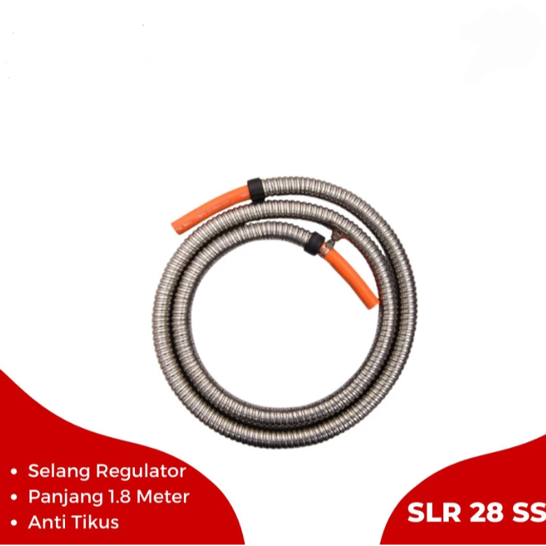 Selang Regulator Rinnai SLR 28 SS Anti Tikus Selang Gas Kompor