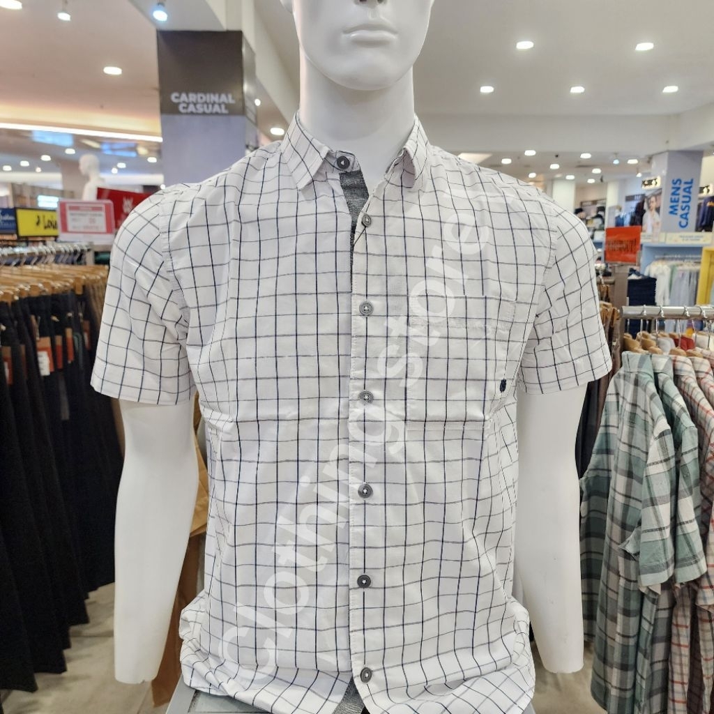WATCHOUT JEANS ORIGINAL kemeja pria lengan pendek putih JS502480102