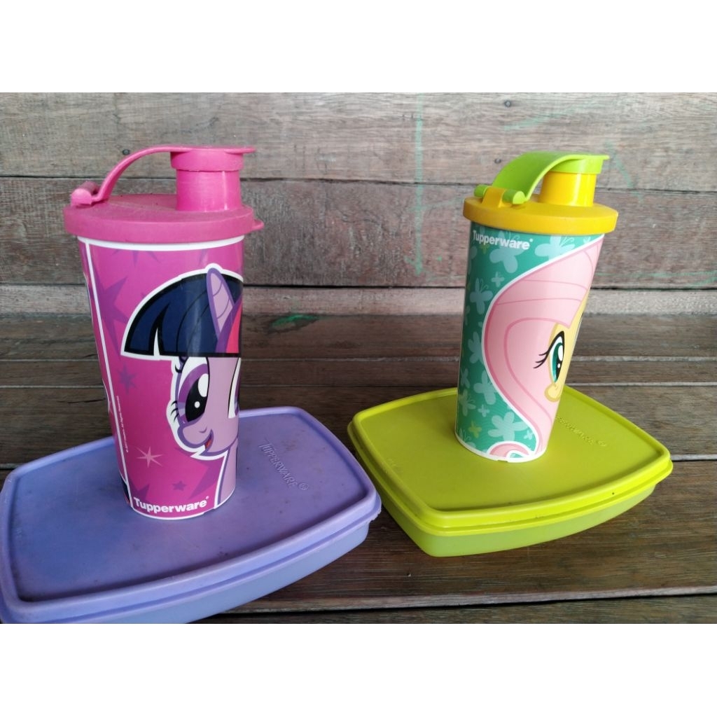 paket bekal anak TK botol & kotak sekat kecil ORI Tupperware second