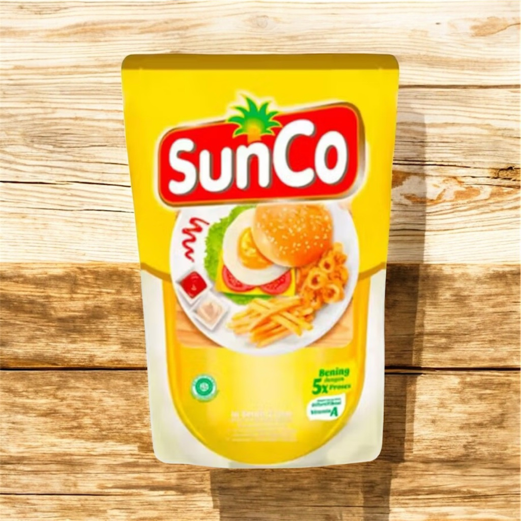 

SunCo Minyak Goreng 2L Refill Pouch | Minyak Goreng Sawit Bening, Tidak Mudah Beku, Hemat & Higienis