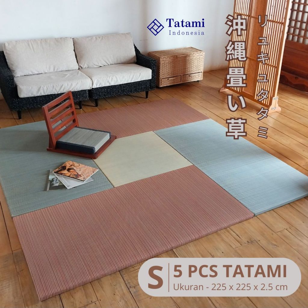 OKINAWA - Paket Tatami Borderless Igusa Jepang Ukuran Japanese Tatami Tikar Karpet Lampit Jepang Mat