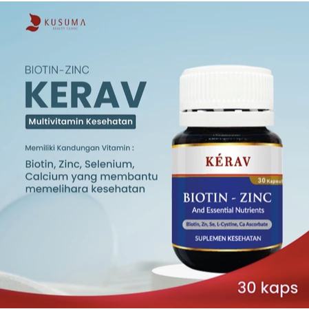 Kusuma Beauty - Kerav Biotin Zinc - Suplemen Vitamin Rambut & Kecantikan