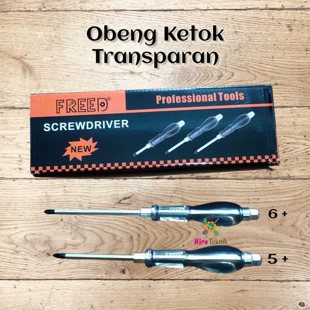 OBENG KETOK TRANSPARAN FREED 5" & 6" / OBENG KETOK (+) TRANSPARAN MAGNET FREED
