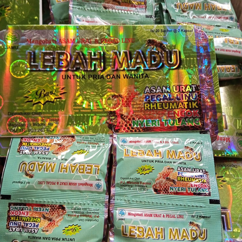 

Jamu Kapsul Asam Urat Pegal Linu Lebah Madu