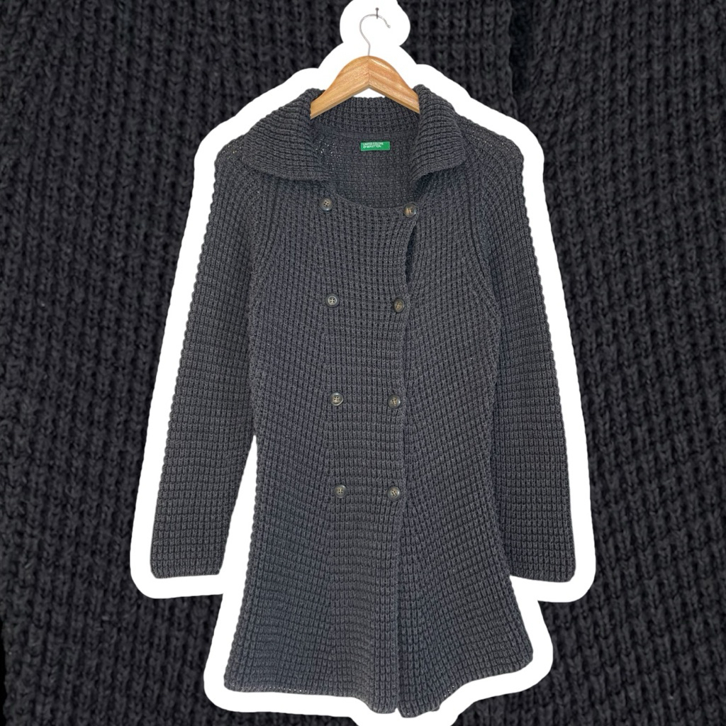 Jaket Woll Rajut Parka Coat Long Wool Kimtan