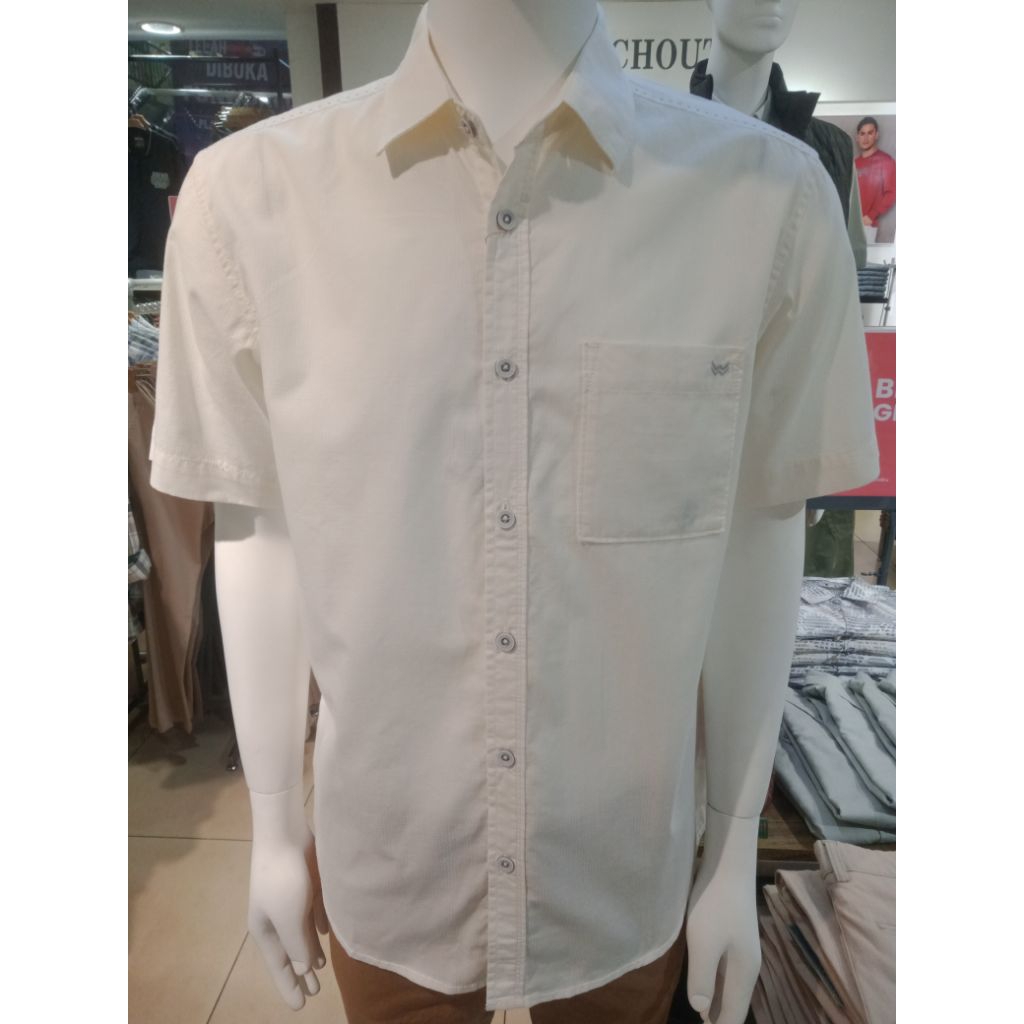 Watchout Kemeja Pendek Polos Putih WS900180002