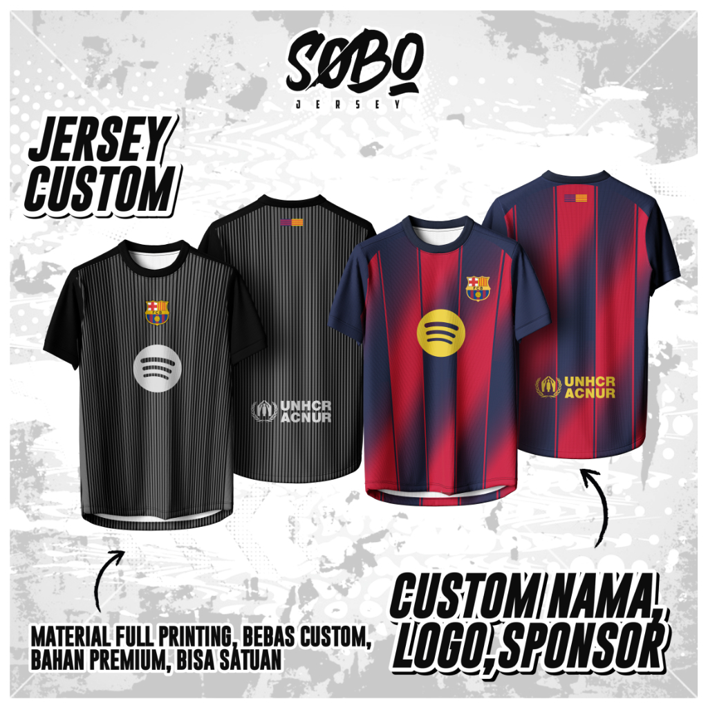 Jersey Barcelona Fantasy / Jersey Barcelona / Kaos Barcelona / Jersey Bola / Jersey Vintage