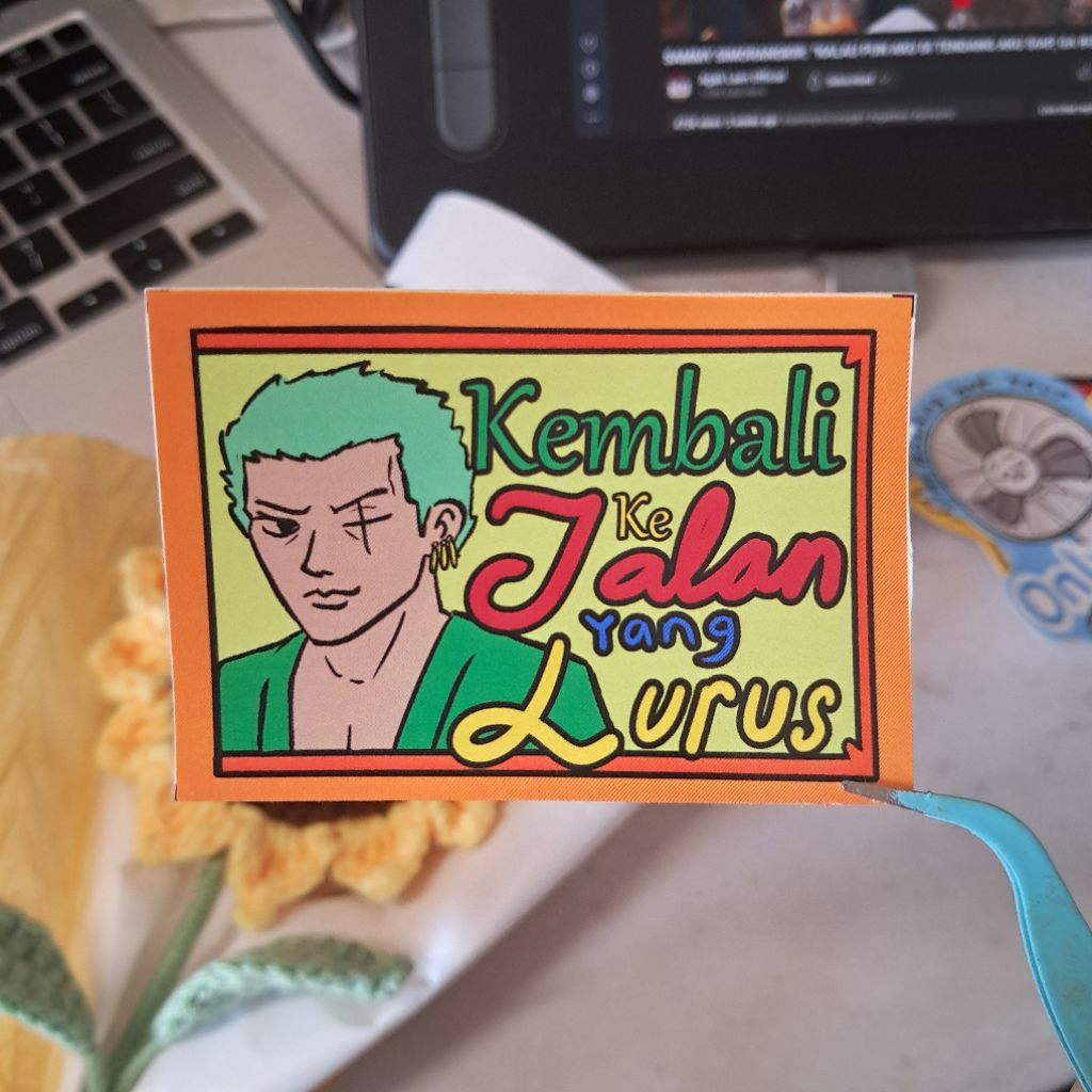 

METAL KECIL | Sticker Angkot Anime | Kembali ke Jalan Yang Lurus | One Piece Meme Zoro