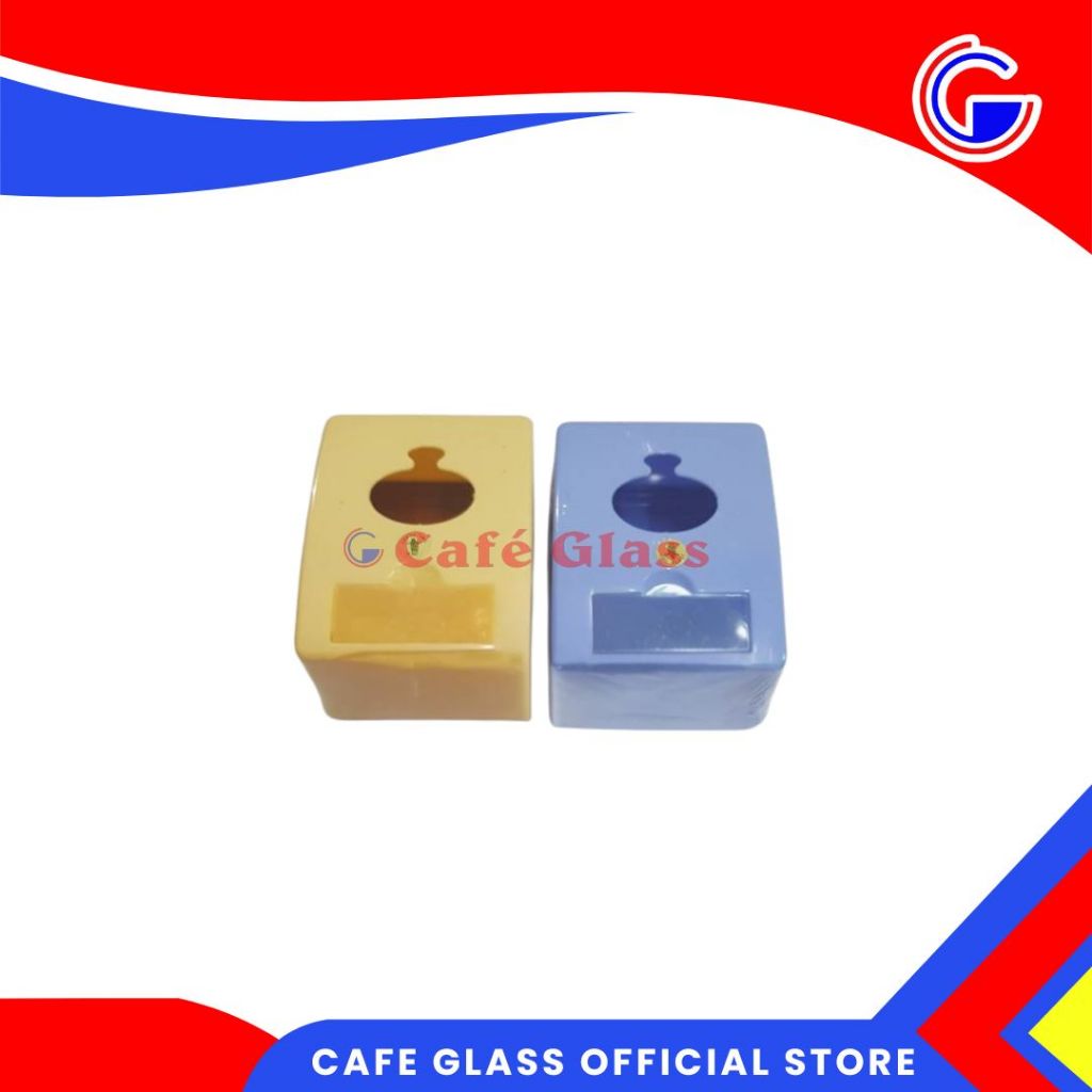 Kotak Tisu Plastik Segi Kotak + Tempat Tusuk Gigi Owl Plast / Laura Tissue Box+Tusuk Gigi