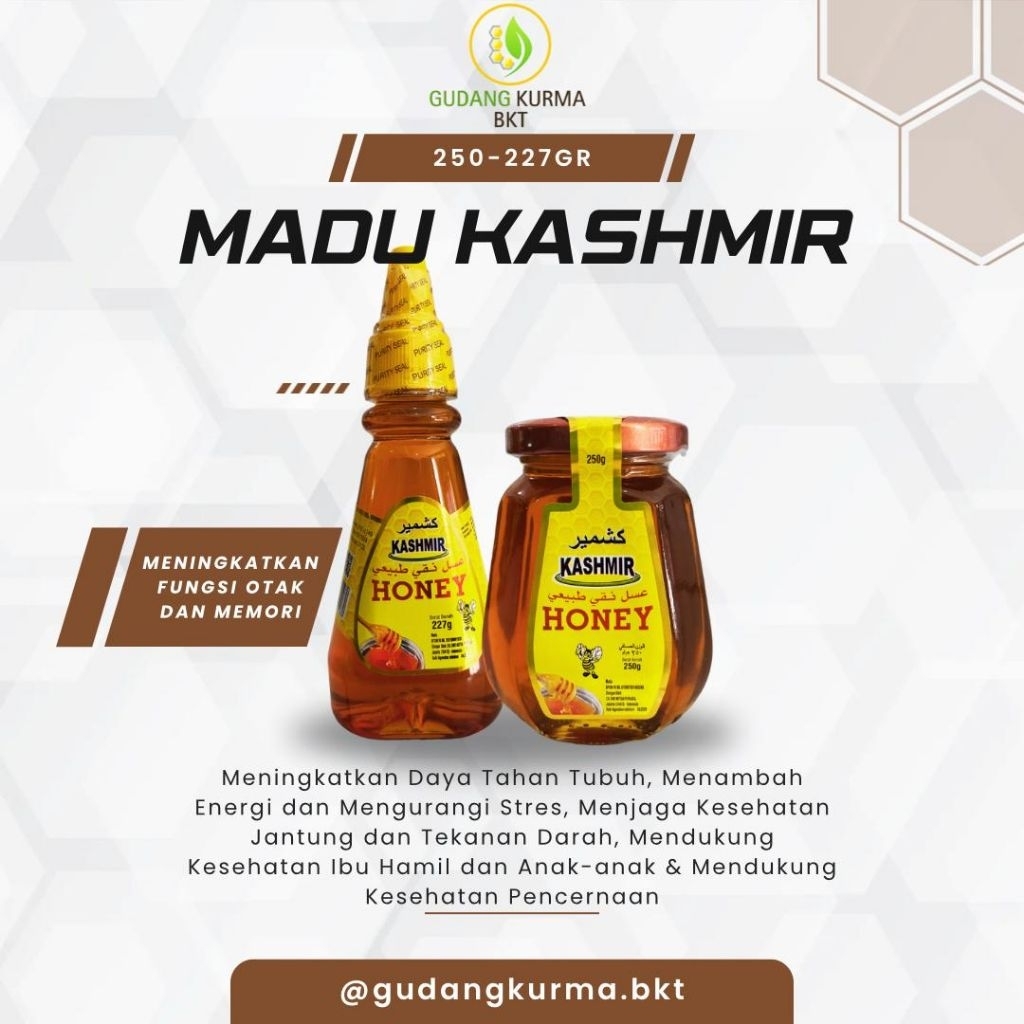 

MADU KASHMIR HONEY 250gr 227gr | MADU ALSHIFA SAUDI NATURAL HONEY 250gr ||