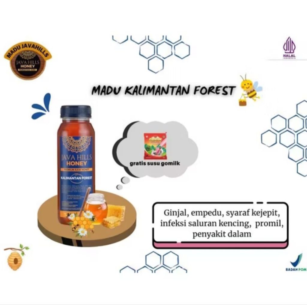 

MADU KALIMANTAN FOREST JAVAHILLS HONEY 330g/Madu Murni 100% Asli