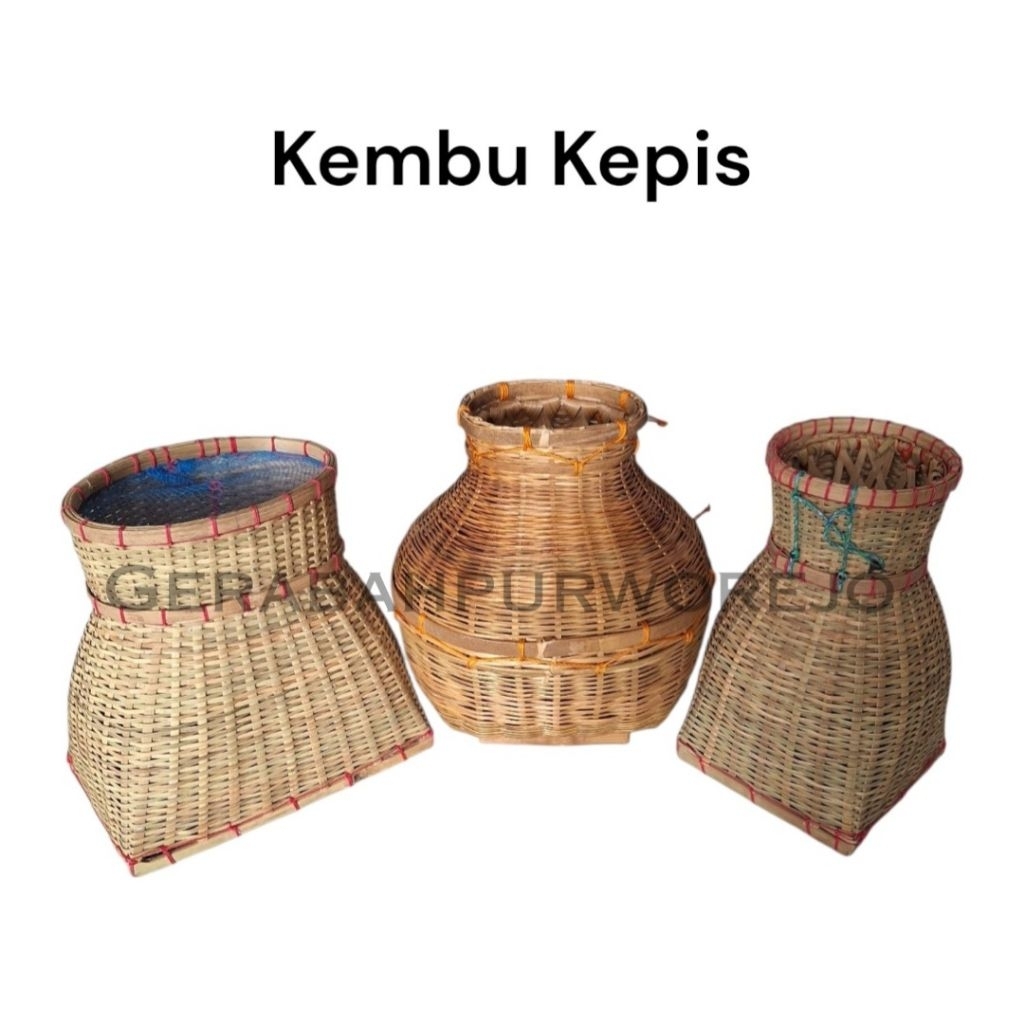 Kembu Kepis Korang Kantong Ikan Anyaman Bambu Tradisional