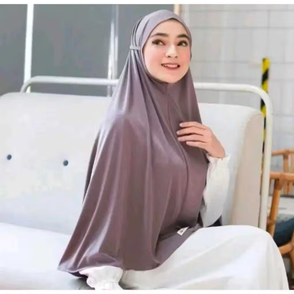 JILBAB BERGO WOLFIS Khimar Hijab Instan Jumbo Syari TALI non PET Wolfis Grade A