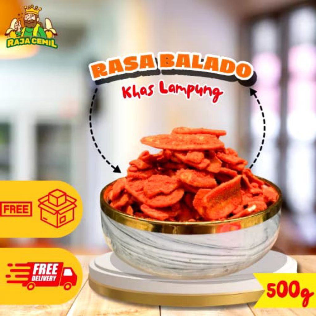 

Keripik Pisang Rasa BALADO Asli LAMPUNG 500gr Enak dan Paling Laris