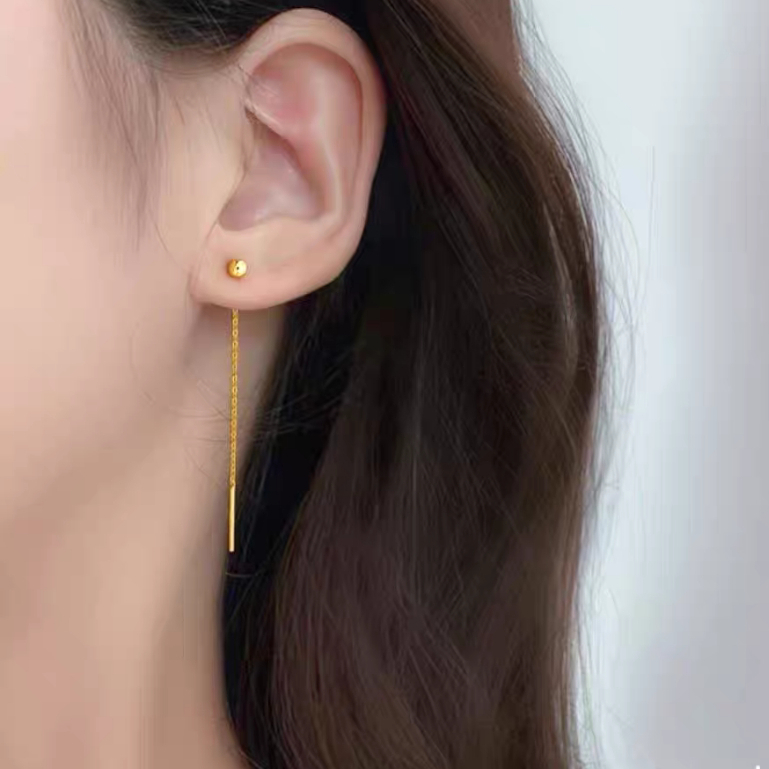 Anting Panjang Anting Bulat Anting Emas Anting Wanita Anting Titanium Anti Karat Anti Karat Anti Lun