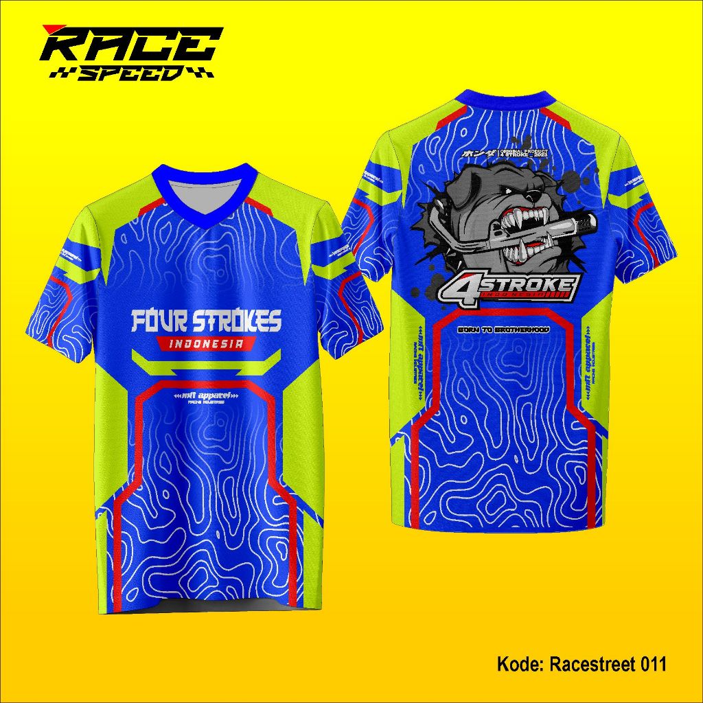 Jersey Racing Four Storoke Indonesia Kaos 4Tak Jersey Racing Keren Jersey Full Printing RC 011`