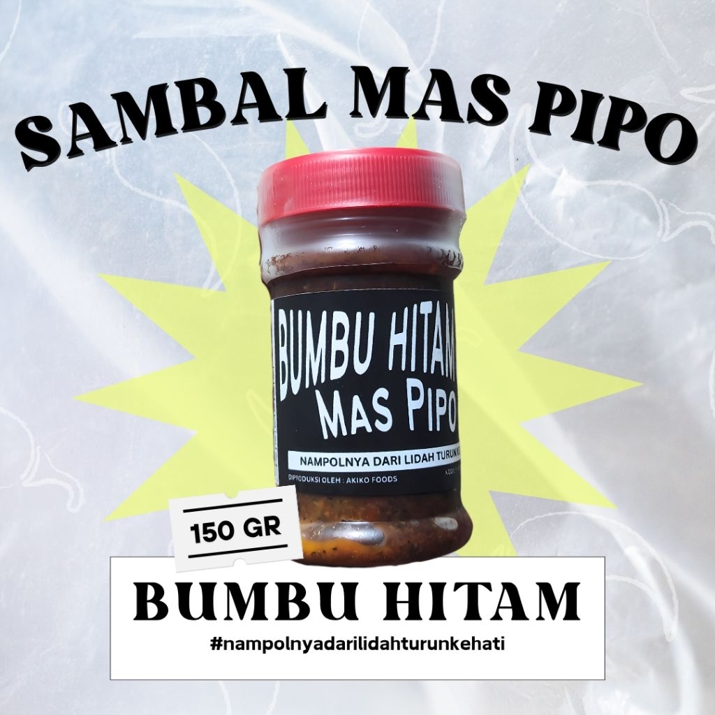 

SAMBAL MAS PIPO - Edisi Bumbu Hitam 150 gram