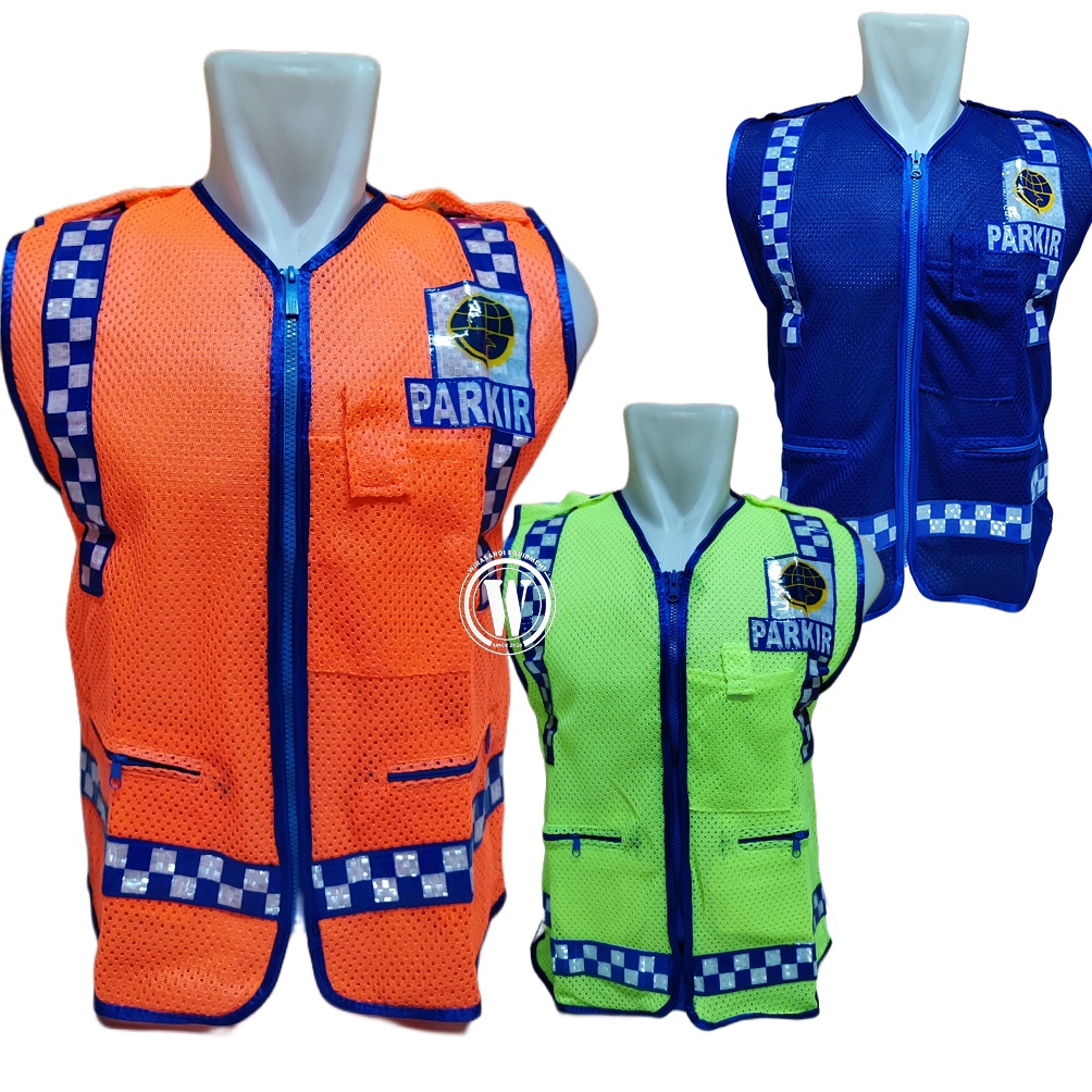 KODE D37V Rompi Parkir Pria Keren Bahan Jaring Murah Terbaru