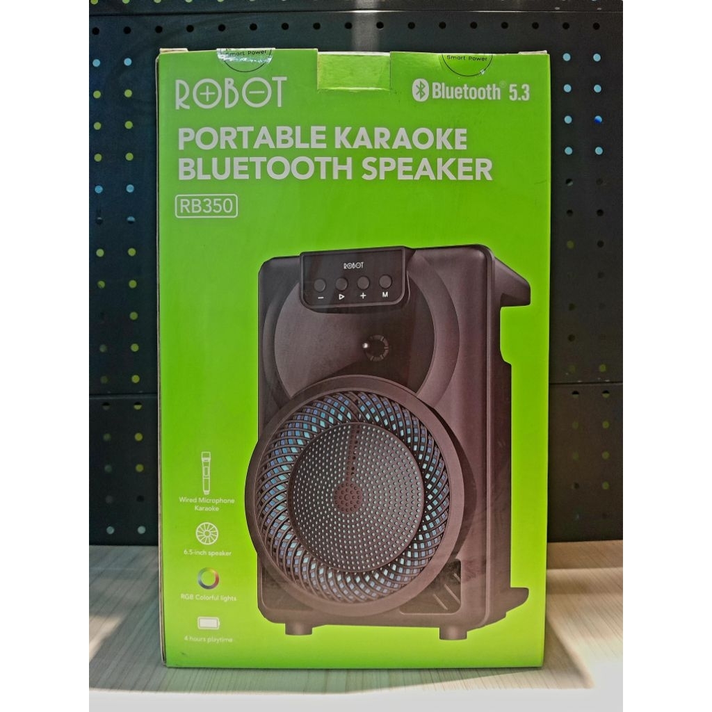 Portable Karaoke Bluetooth Speaker | Bluetooth Speaker Free Mic | Speaker Mic Karaoke | RB350 ROBOT