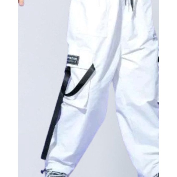 KODE C78D VEENA Celana Panjang Cargo Putih Anak Laki Laki K Pop Usia 4 6 8 1 12 14 Tahun