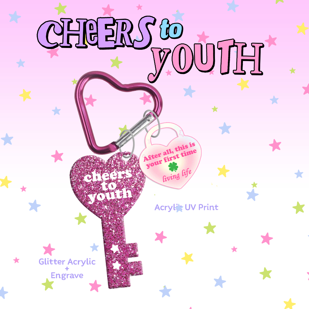 CHEERS TO YOUTH TAG SEVENTEEN KEYCHAIN TRINKETS