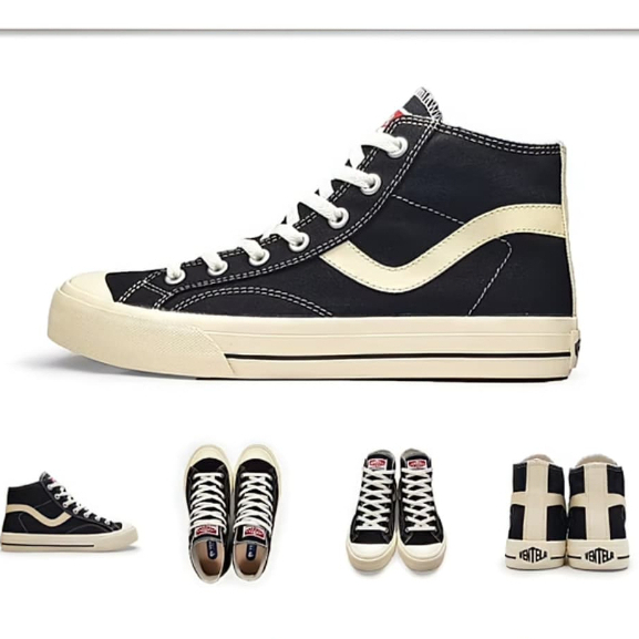 Sepatu ventela public black natural high