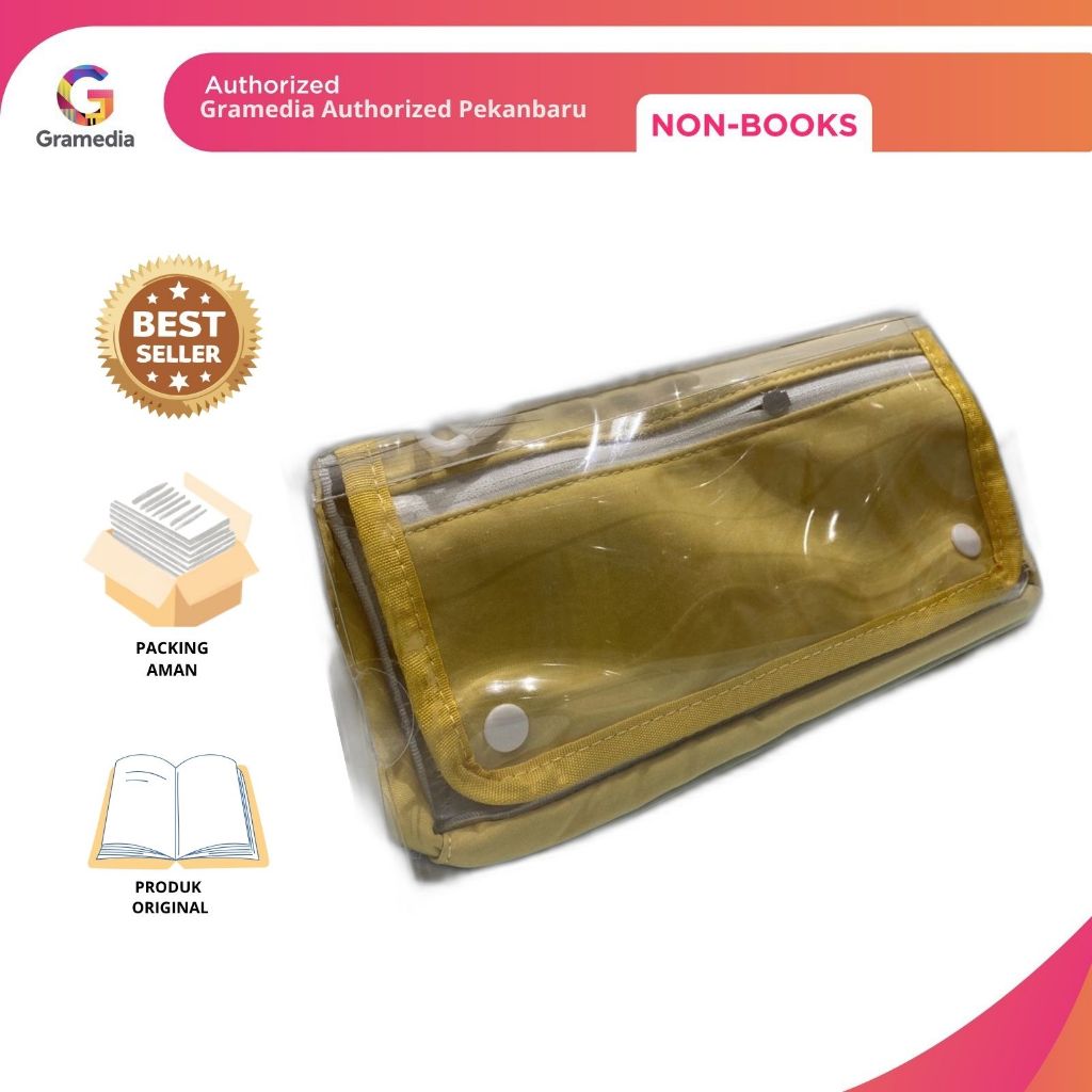 

Gramedia Pekanbaru - KAKO PENCASE WITH DISPLAY POCKET KHAKI KK-13010