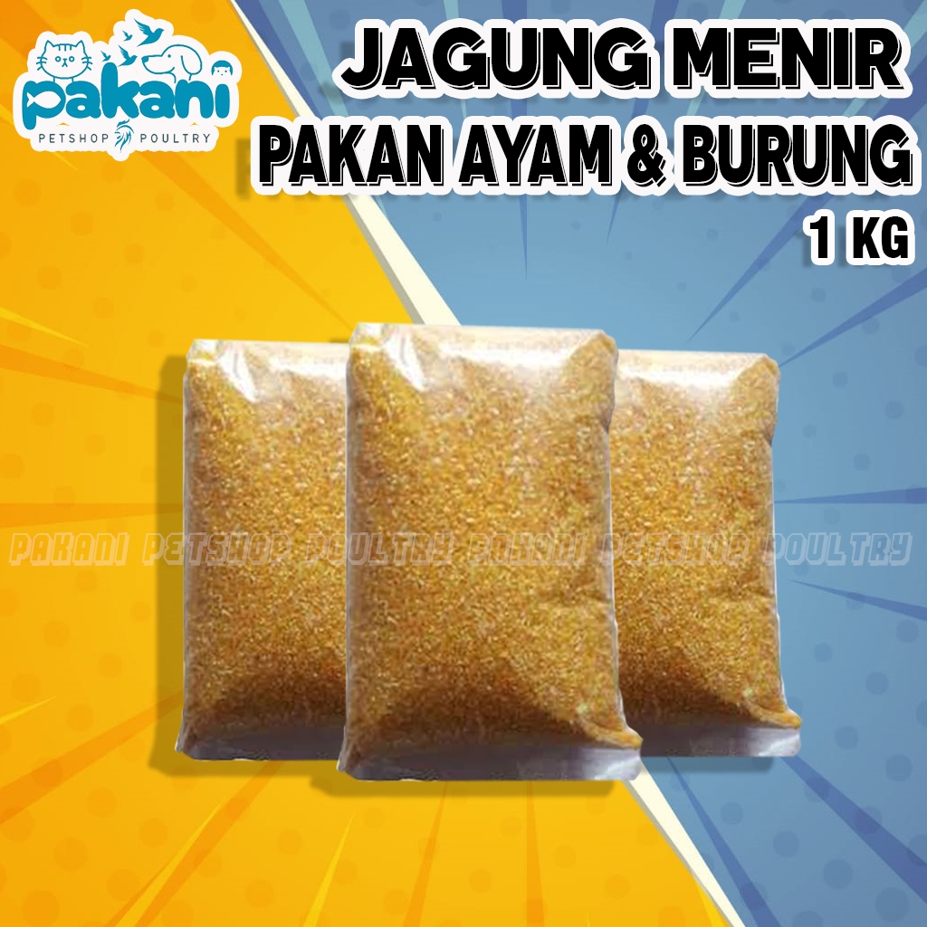 Jagung Menir Halus Beras Jagung Pakan Ayam Burung Unggas 1 KG