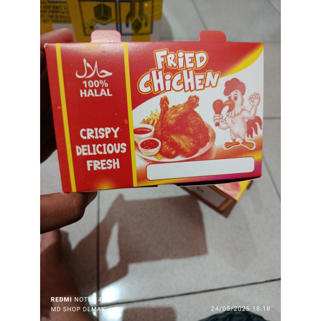 

kardus full laminasi fried chicken ayam krispi isi 40