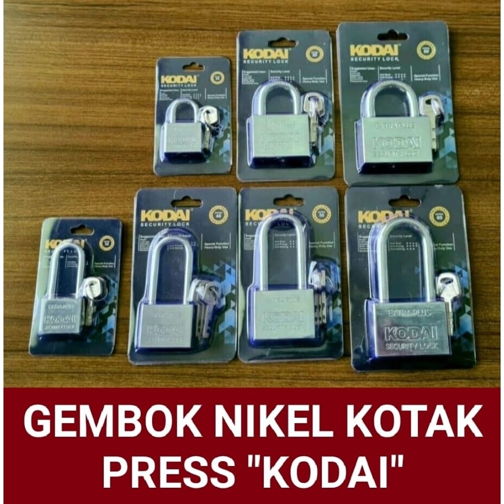 KODAI Gembok Pagar Rumah 3 Anak Kunci - Gembok Anti Maling - Gembok Leher Pendek Dan Panjang