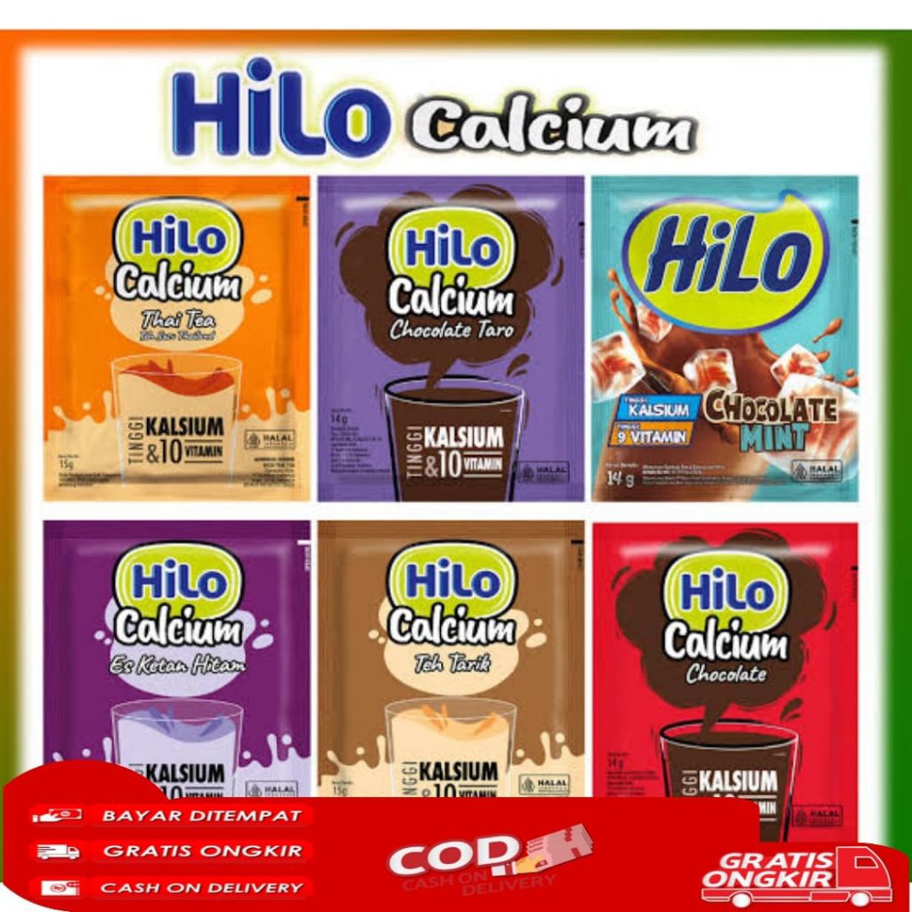 

Hilo Calsium Sachet All Varian 1 Renceng isi (10) pcs