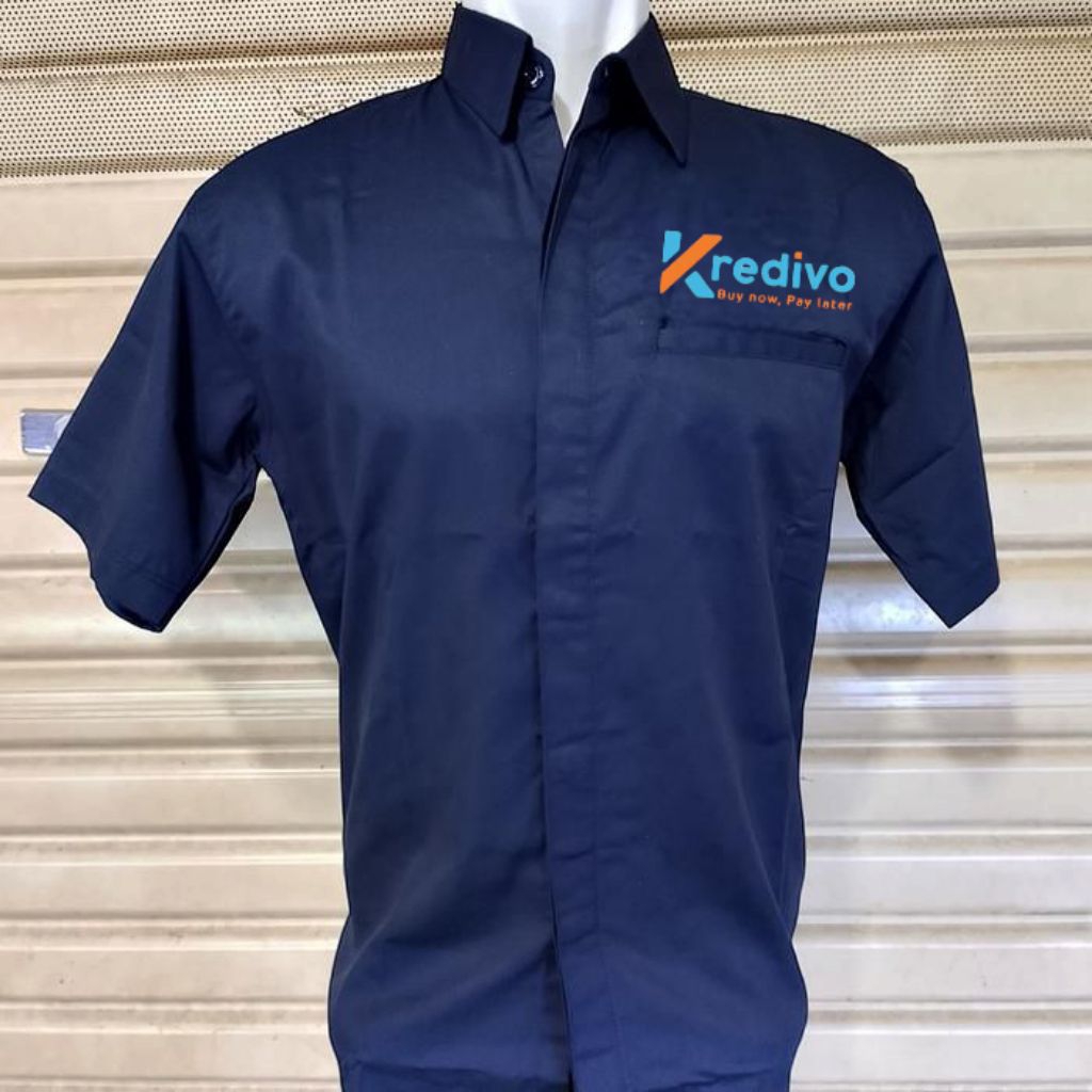 kemeja kerja baju pdh seragam kerja kredivo lengan pendek