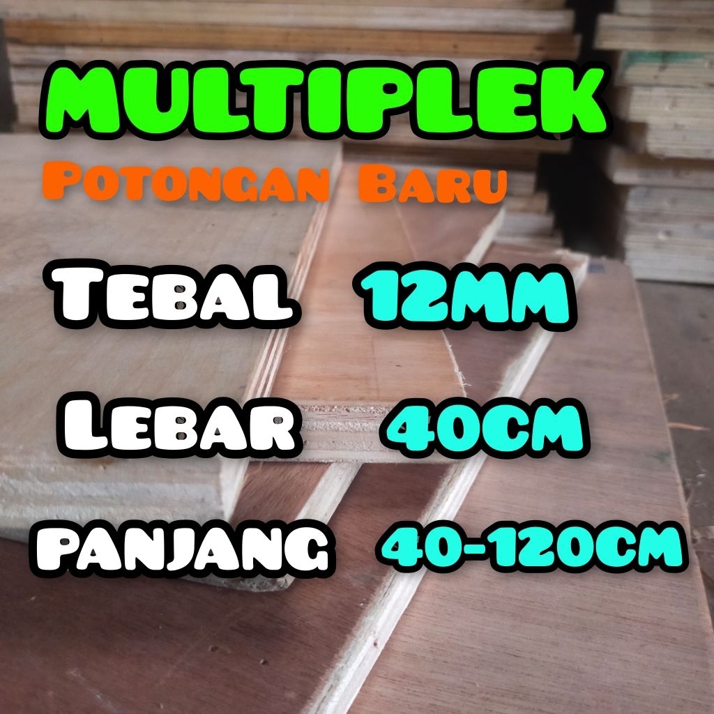 MULTIPLEK 12MM POTONGAN BARU