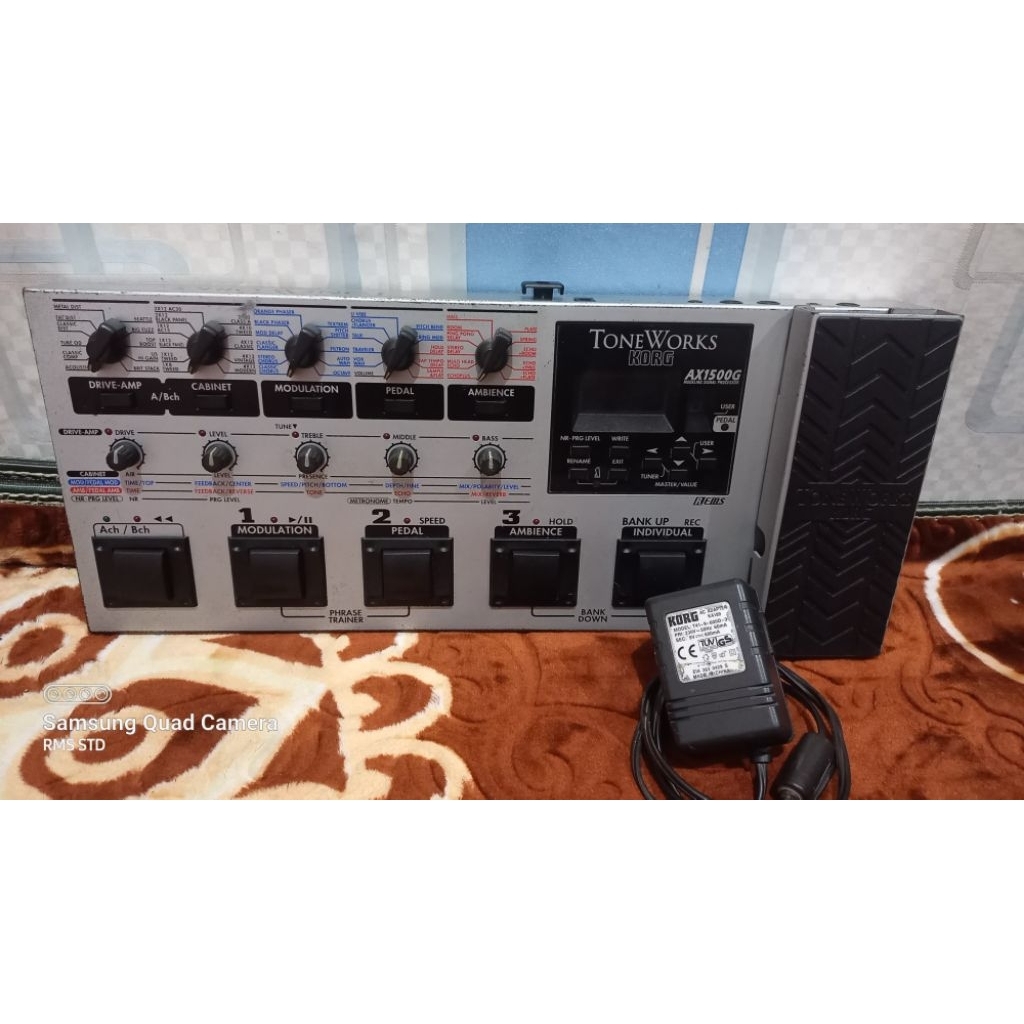 efek gitar KORG Ax1500 bekas adaptor ori