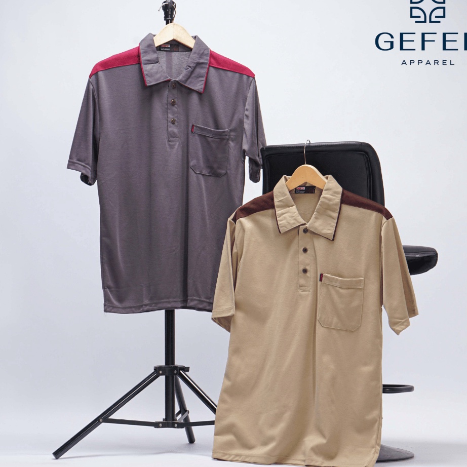 GEFO  KAOS KERAH PRIA BAJU KAOS KERAH POLO SHIRT KAOS PRIA KEREN BAJU KAOS BAPAK BAPAK BERKERAH SAKU